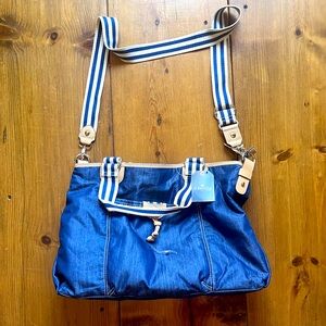 St. John’s Bay JCP Woman's Denim striped handles Purse, Handbag,Crossbody NWT